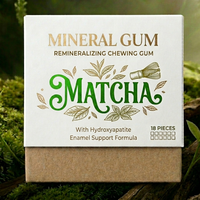 Chewing-gum en gros |   Chewing-gum halal en vrac |   Xylitol personnalisé OEM sans sucre, saveur matcha menthe cannelle, hydroxyapatite