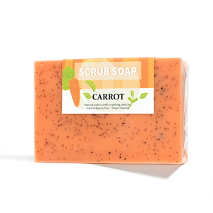 <b>Body</b> <b>Scrub</b> Bar Soap Exfoliating <b>Body</b> Wash Bar with Carrot Extract Subtle Fruity Citrus Scent Deep Cleansing Moisturizing Refresh - Product Image 5