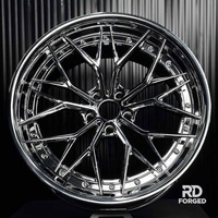 Juego de 2 Ruedas de Aleación Forjada Triple Cromada para Automóvil, 5x114.3 5x120 5x130 5x112, 17 18 19 20 21 22 Pulgadas, para BMW, Audi, Tesla, Porsche