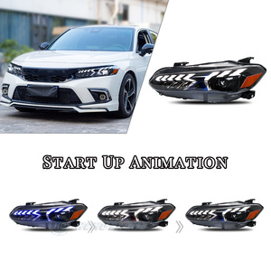 Hcmotionz lắp ráp phụ kiện phía trước đèn 2022 2023 bắt đầu lên hoạt hình đèn pha cho 11th Gen Honda Civic - Product Image 5