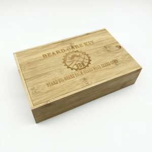 Деревянная бамбуковая коробка для ювелирных изделий с выдвижной крышкой и логотипом на заказ - Product Image 3