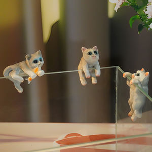 <span class=keywords><strong>Prix</strong></span> usine trois pièces chaton ensemble résine décoration chat suspendu aquarium aquarium paysage en plastique Durable - Product Image 5