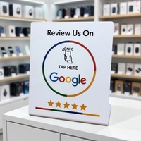 Base NFC para reseñas de Google, Soporte NFC personalizado, Soporte NFC de acrílico, Soporte NFC para reseñas de Google, Soporte NFC para tarjetas NFC de reseñas de Google