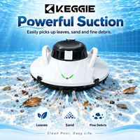 Robot de nettoyage de piscine automatique certifié CE FCC RoHS pour piscines de villas et de condos, 5000 mAh, autonomie de 120 minutes, panier de 2,5 L