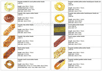 Perles d'ambre baltique naturel, perles en éclats de pierres précieuses, brins de perles d'ambre rouge pour la fabrication de colliers et de bijoux DIY