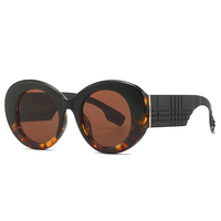Lunettes de soleil de luxe Twooo 8042 pour femmes, monture ronde en PC, design élégant