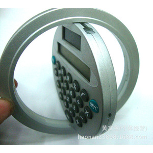 Round Calculator 629 8 Digits Battery Powered ABS Material Black Color - Product Image 2