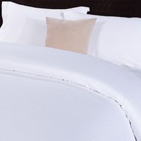 Ensemble de draps de lit YOUMIAN 100% coton, super doux, blanc, style européen, 300 fils, rayé
