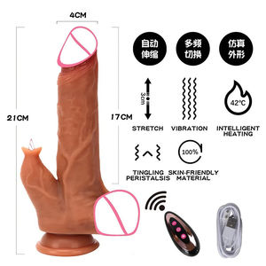 Sexbay Consolador Eléctrico con Calefacción y Vibración a Control Remoto Vibradores de Pene Consolador Telescópico Juguete Sexual <span class=keywords><strong>Anal</strong></span> Consolador Realista para Mujeres - Product Image 5