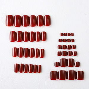 Ensembles d'<span class=keywords><strong>ongles</strong></span> artificiels ABS style Ins, très populaires, couleur unie et design minimaliste - Product Image 3