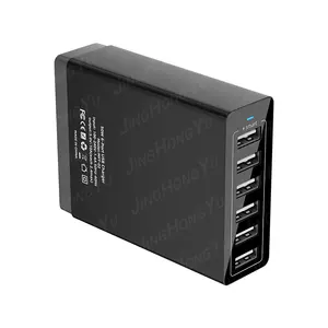 50W 6-Port Multifunction Intelligent USB Charger & Adapter Portable for Mobile Phones & Android Tablets EU Power Source