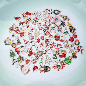 Jimat natal Enamel emas untuk membuat perhiasan DIY Kerajinan Gelang kalung pohon Natal liontin rusa besar Aksesori hadiah Natal - Product Image 1