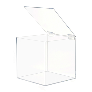 Acrylic Box With Lid Custom Size Clear Acrylic Display Box With Hinged Lid
