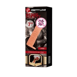 Sicheres Silikon Realistischer Dildo-Kondom für Männer zur Verzögerung des Samenergusses, Penisverlängerung, Sexspielzeug für Erwachsene, Masturbation - Product Image 6