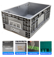 Caisse de rangement Euro pliable robuste et grande capacité, empilable, en plastique