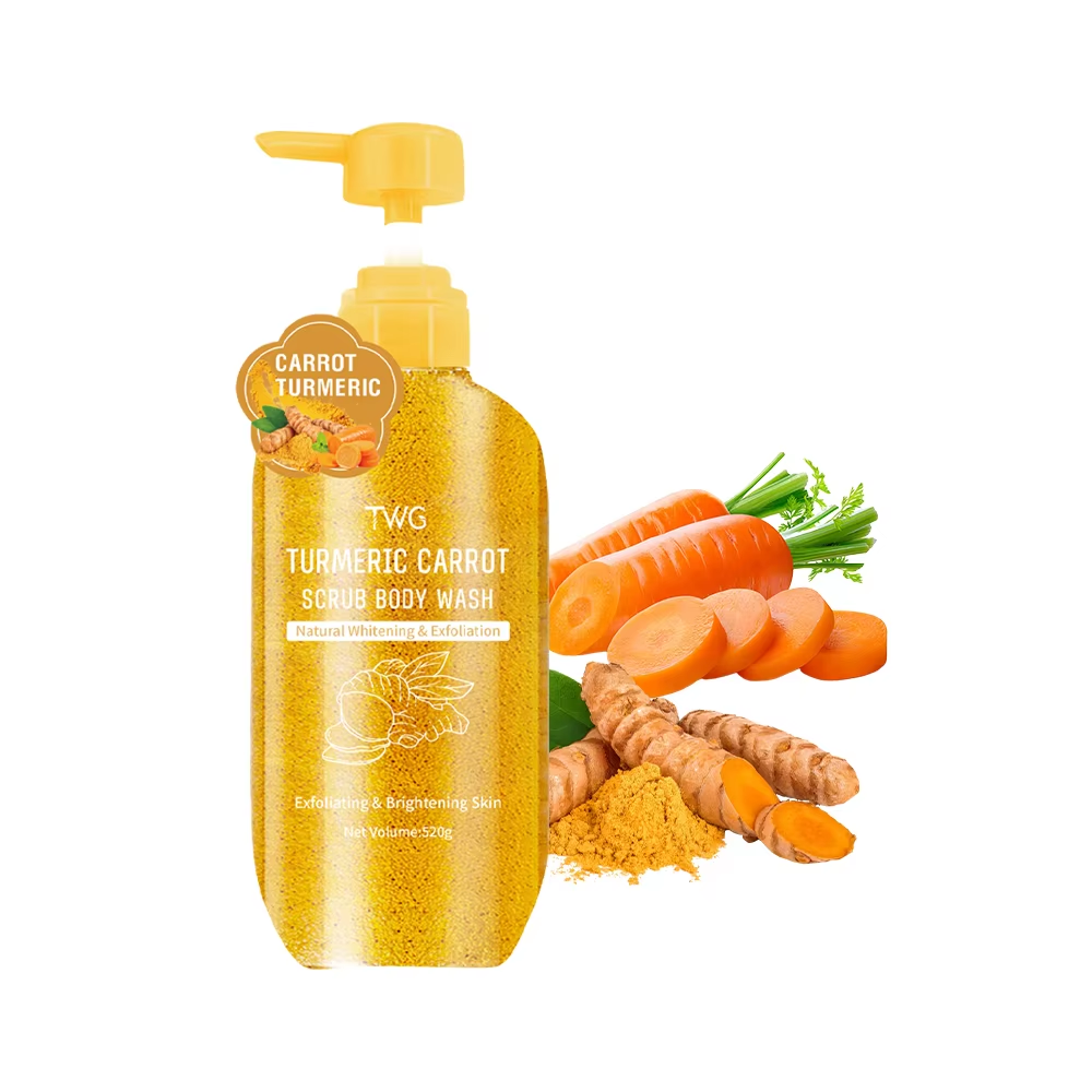 5977 Gel douche gommant carotte et curcuma TWG 520g
