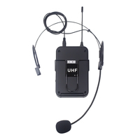 T Microphone universel UHF sans fil Bodypack Casque cardioïde Bodypack Vocal Stage Studio Microphone de tête