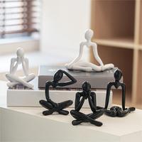Sculptures Modernes, Figurines Abstraites en Résine Penseur pour Décoration Intérieure, Salon, Bureau, Chambre, Étagère, Table et Bureau