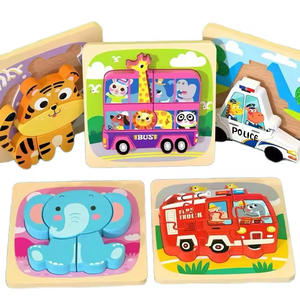 <span class=keywords><strong>2025</strong></span> Nóng Nhất Bằng Gỗ 3D Ghép Hình Câu Đố Thiết Lập Trẻ Em Giáo Dục Đồ Chơi Phim Hoạt Hình Động Vật Hội Đồng Quản Trị Cho Trẻ Mới Biết Đi 4-Mảnh Thiết Lập Động Vật Bảng Câu Đố - Product Image 3