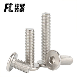 สกรูหัวหกเหลี่ยมแบบแบน Fenglian 304 สแตนเลสสตีล M3 M5 M6 M8 ป้องกันการโจรกรรม สำหรับอุปกรณ์กีฬา - Product Image 2