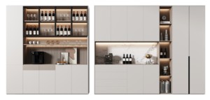 Cave à vin moderne de luxe sur mesure en acier inoxydable thermostatique, bar de salon, casier à vin empilable - Product Image 4