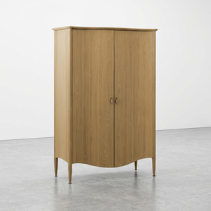 <span class=keywords><strong>Armario</strong></span> de Madera Contemporáneo Francés MYHOME con 2 Puertas y Estante, <span class=keywords><strong>Armario</strong></span> de Madera Maciza de Fresno, Mueble de Dormitorio - Product Image 2