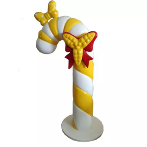 Gran bastón de caramelo de fibra de vidrio para exteriores para decoración navideña - Product Image 6