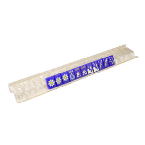 Luxury White Swirl Pearl Marble Acrylic Mahjong Rack Handcrafted Display Rack for American Mahjong <b>Game</b> - Product Image 2