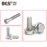 Vis à tête hexagonale crantée en acier inoxydable (SS/Inox) DIN6921 avec rondelle hexagonale M8 M10, résistantes à la corrosion, chromées pour