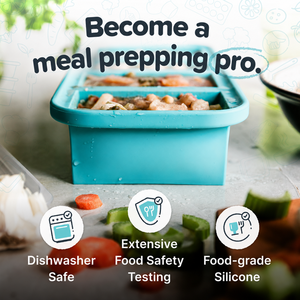 Bac de congélation en silicone avec couvercle pour préparation de repas, contrôle des portions, récipient de stockage alimentaire sans BPA, style Souper Cube, conteneur de congélation OEM - Product Image 6