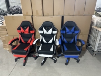 Chaise de jeu PC économique pour fabricants, chaise de gaming en cuir PU avec repose-pieds, style course