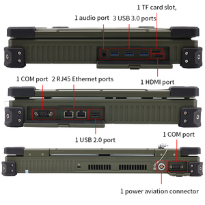 AICSHTER Nouveau Terminal de Contrôle de Vol UAV Robuste à Double Écran 13,3 Pouces I7-11390H 4 Go de Carte Graphique Dédiée SSD Anglais Robuste - Product Image 4