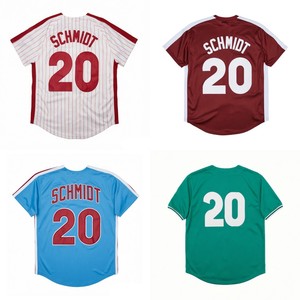 เสื้อเบสบอลเย็บติดสำหรับผู้ชาย หมายเลข 20 ไมเคิล ชมิดท์ 45 ทัก แมคกรอว์ 19 เกรกอรี ลูซินสกี้ 10 เจค็อบ ไทเลอร์ เรลลัมตูโต ไซส์ S-3XL - Product Image 1