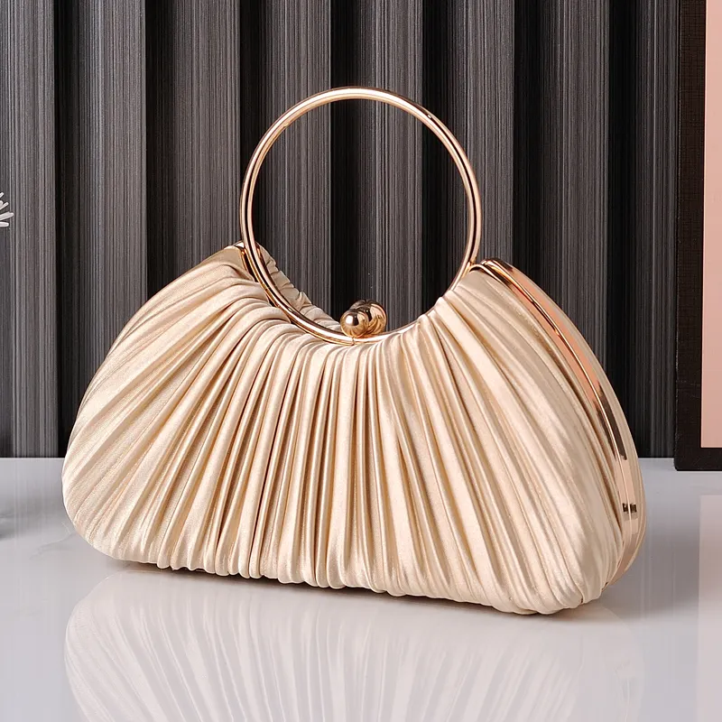 Moderne Mode Eleganz Handtasche für Damen luxus kreisförmige Ring-Handtaschen Abendtaschen