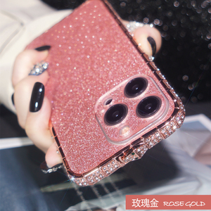 ฝาหลังติดเพชรหรูหราเคสโทรศัพท์มือถือสีทองสำหรับ <span class=keywords><strong>iPhone</strong></span> 15 14 13 12 11 PRO <span class=keywords><strong>MAX</strong></span> x XR <span class=keywords><strong>XS</strong></span> <span class=keywords><strong>MAX</strong></span> กับฟิล์มด้านหลัง - Product Image 3
