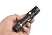 Linterna LED T6 Impermeable con Zoom, 3 Modos de Iluminación, Multifunción, Carga USB, Linterna Táctica LED Brillante, Lámpara de Aleación de Aluminio