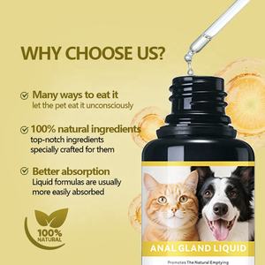 Gotas Naturais para Glândulas Anais de Animais de Estimação com Suporte de Casca de Psyllium de Abóbora Suplemento para Saúde Digestiva Líquido para Glândulas Anais de Cães e Gatos - Product Image 6