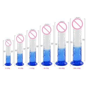 องคชาติขนาด21.5ซม. ราคาถูกเหมือนจริงขนาดใหญ่สำหรับผู้หญิงอุปกรณ์ช่วยตัวเองสำหรับอวัยวะเพศชายถ้วยดูดจู๋ของเล่นเจาะทวารหนัก6ขนาด - Product Image 6