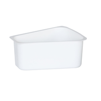 Plaque carrée trapézoïdale en plastique PET jetable de 4 L, de qualité alimentaire, pour crème glacée, avec couvercle plat en PP, personnalisable