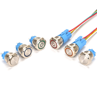 Bouton poussoir métallique marche/arrêt avec connecteur 12mm/16mm/19mm/22mm/25mm/28mm/30mm