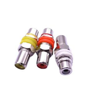Conector RCA Phono de 3.18mm, Metálico, Niquelado, de Cobre Puro, Jack Hembra a Hembra, Adaptador de Audio y Video, Aislamiento Rojo, Amarillo y Blanco - Product Image 3