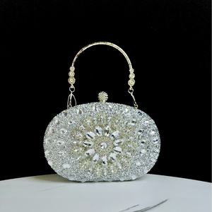 Bolsos de Mano de Lujo Brillantes para Fiesta de Noche 2026, Bolsos de Fiesta para Mujer, Bolsos de Diamantes Brillantes, Bolsos Ovalados Vintage con Pedrería - Product Image 3