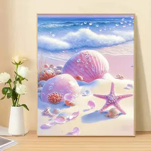 Diamond Painting Kits For Adults Colorful Starfish DIY Full Drill Diamond Art Kits Beach Stones Aesthetic Picture Art For Wall