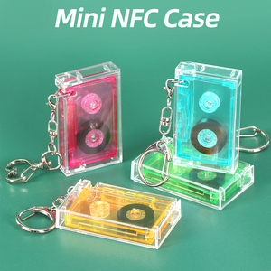 SUNSHING Llavero Retro de Acrílico con Reproductor de Casete, Estuche Musical Personalizado, Mini Álbum de Bolsillo NFC, Colgante de Cinta, Llavero Kpop - Product Image 2