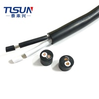 Cable de Alimentación de Cobre de 300 V, Conductor VW-1, 2 Núcleos, 12 AWG, USA SJTOO
