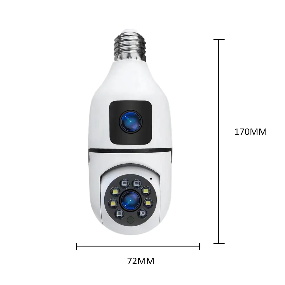 Оригинальное производство домашняя система безопасности Ip Wifi Cctv Ptz лампочка Socker купольная сетевая камера