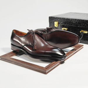 أحذية رجالية إيطالية فاخرة عالية الجودة من جلد العجل، أحذية رسمية للرجال مصنوعة يدويًا بتقنية جوديير، أحذية رسمية وأكسفورد للعمل والمكتب - Product Image 5