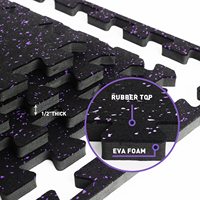 Tapis de sol de gym en caoutchouc composite EVA Sanhong, prix usine, 14 mm, 60x60 cm, tapis de gym à domicile, 0,56'' (24x24'') en puzzle
