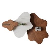 Table basse en marbre au design italien de luxe léger avec structure en bois - Multifonctionnelle pour petit appartement ou salon
