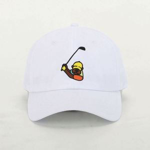 Casquette de baseball sportive OEM personnalisée, 6 panneaux, blanche, séchage rapide, avec logo brodé, style Golf Dad Hat - Product Image 2